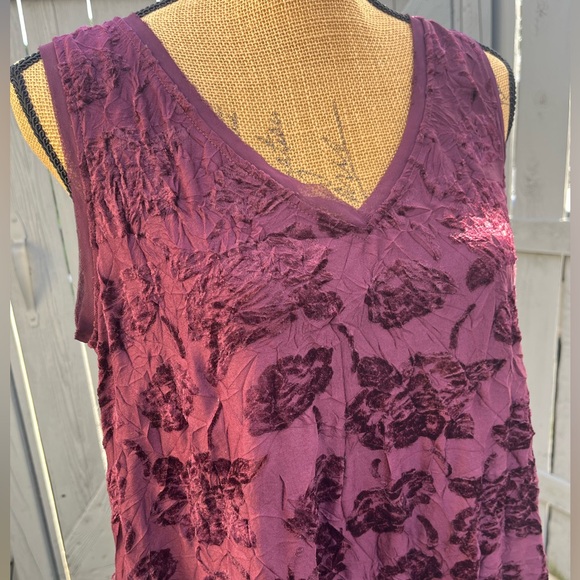 Simply Vera by Vera Wang Velvet Crinkled Midi Dress Whimsigoth Purple Sz Medium - Picture 2 of 12